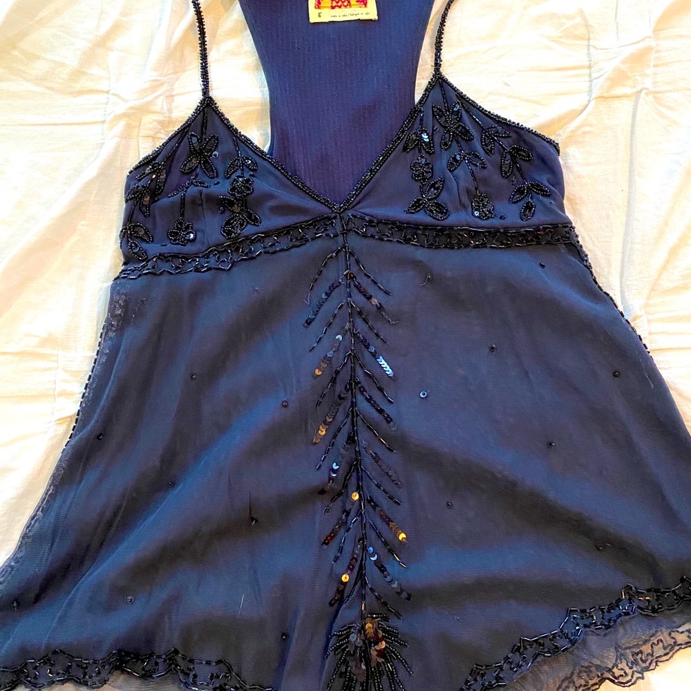 Free People embellished tank top M/L